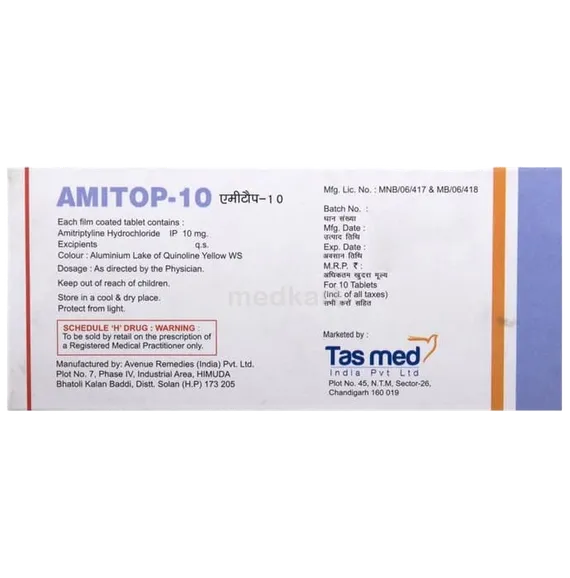 amitop 10mg tablet 10's